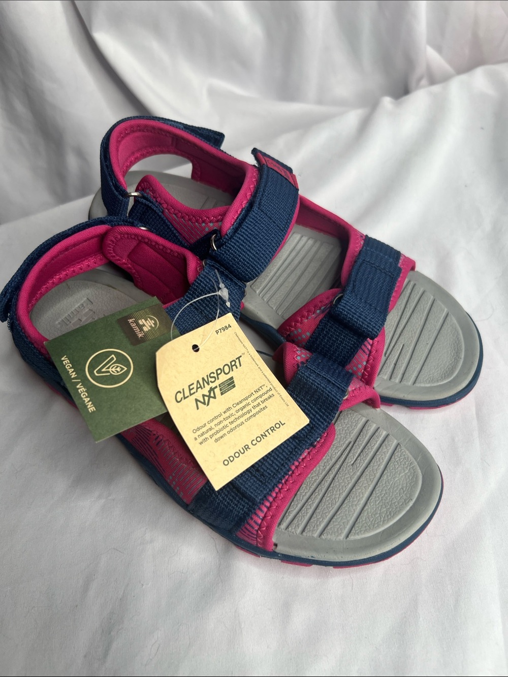 Kamik Kids Jump Pink and Navy Adjustable Sport Sandals New with tags